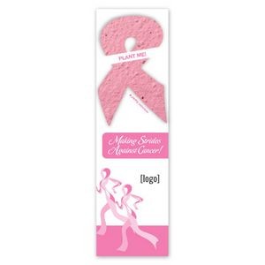 Breast Cancer Awareness Seed Paper Shape Bookmark - Design D