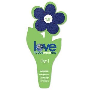 Earth Day Seed Paper Flower Bookmark - Design E