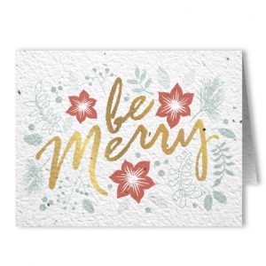 Plantable Seed Paper Holiday Greeting Card - Design BA
