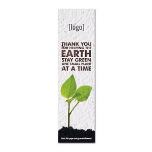 Small Seed Paper Earth Day Bookmark - Design O