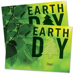 Large Earth Day Seed Paper Shape Postcard - Design E