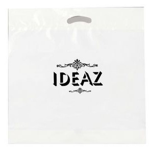 2.5Mil Recycled White Fold Over Die Cut Bag 1CS2 (22