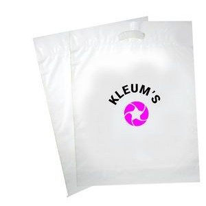 1.35 Mil Recycled White Fold Over Die Cut Bag 2C2S (16"x18"x4")