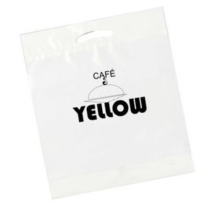 1.35 Mil Recycled White Fold Over Die Cut Bag 1C2S (16