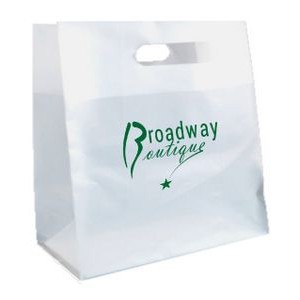 Natural Frosted Fold Over Die Cut Bags 1C1S (13.75