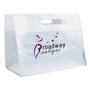 Natural Frosted Fold Over Die Cut Bags 2C1S (16"x6"x12.5")