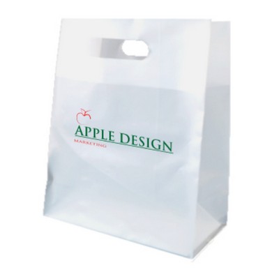 Natural Frosted Fold Over Die Cut Bags 2C1S (10"x2"x13")