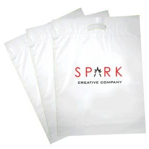 1.5 Mil Recycled White Fold Over Die Cut Bag 2C2S (9