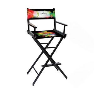 Counter(30"H)Director Chair w/Printed Canvas, 1-Sided