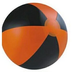 16" Inflatable Black and Silver Beach Ball