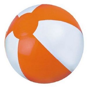 12" Inflatable Beach Ball (Orange/White)