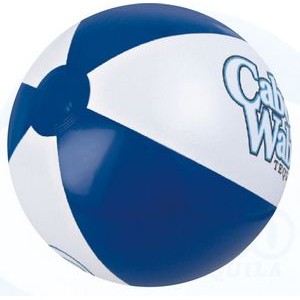 36" Alternating Blue and White Inflatable Beach Ball