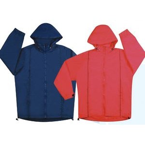 Nylon Jacket w/ Nylon Lining and Concealed Hood