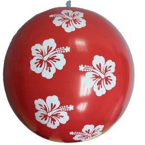 16"Deflated Inflatable Red Hawaiian Beach Ball