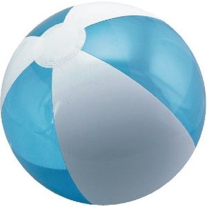 12" Inflatable Translucent Blue/White Beach Ball