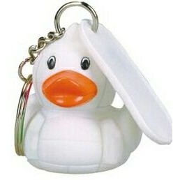 Rubber Volleyball Duck Key Chain