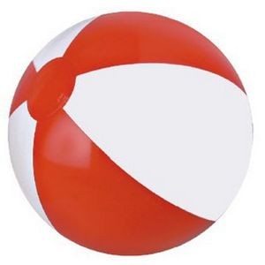 12" Inflatable Beach Ball (Red/White)
