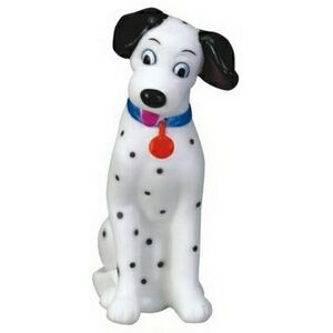 Rubber Spotty Dalmatian Dog Toy w/ Blue/Red Tag