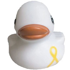 Rubber Yellow Ribbon Awareness Duck