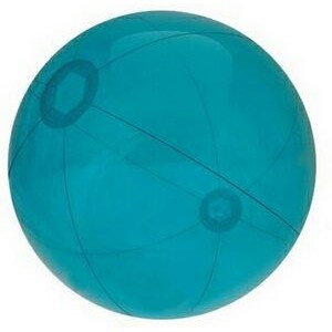 16" Inflatable Translucent Teal Blue Beach Ball