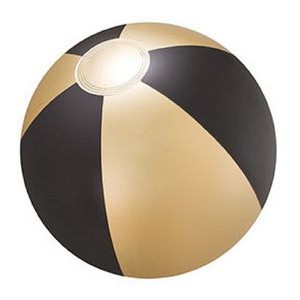 16" Inflatable Black/Gold Blue Beach Ball