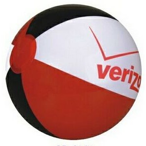 16" Inflatable Red/Black/White Beach Ball