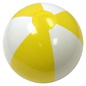 12" Inflatable Alternating Yellow/White Beach Ball