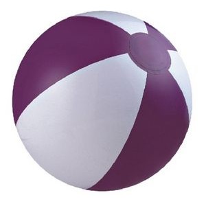 16" Inflatable Purple and White Beach Ball