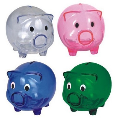Transparent Plastic Piggy Bank