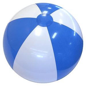 36" Inflatable Alternating Light Blue/White Beach Ball