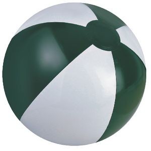 12" Inflatable Alternating Forest Green/White Beach Ball