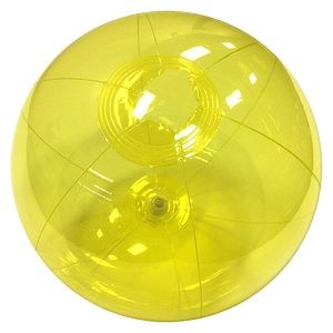 12" Inflatable Translucent Yellow Beach Ball