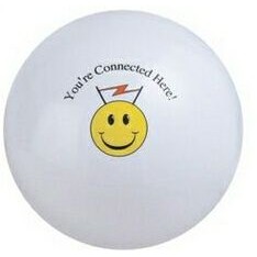 12" Inflatable Solid White Beach Ball