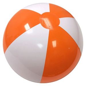 36" Alternating Orange and White Inflatable Beach Ball