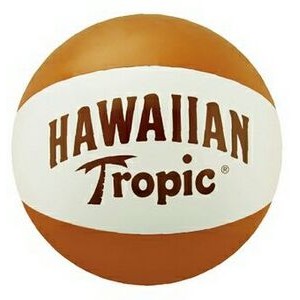 16" Inflatable Brown and White Beach Ball