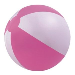 16" Inflatable Pink and White Beach Ball
