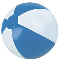 9" Alternating Light Blue and White Inflatable Beach Ball