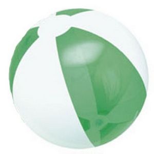 12" Inflatable Translucent Green/White Beach Ball