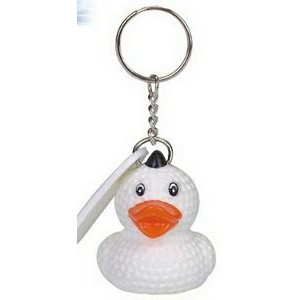 Rubber Golf Ball Duck Key Chain