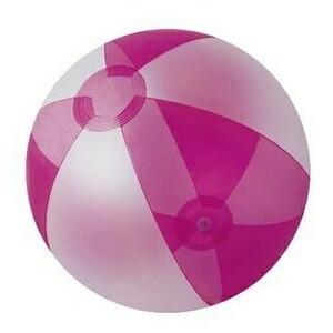 Inflatable Opaque White/Translucent Purple Beach Ball (16