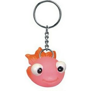 Rubber Gold Fish Key Chain