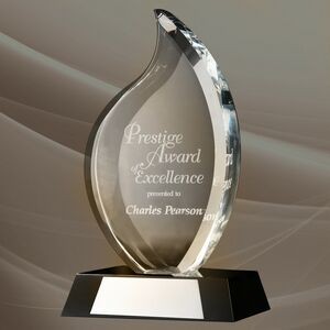 Crystal Flame Award on Black Base