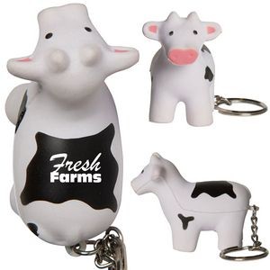 Cow Stress Ball Keychain