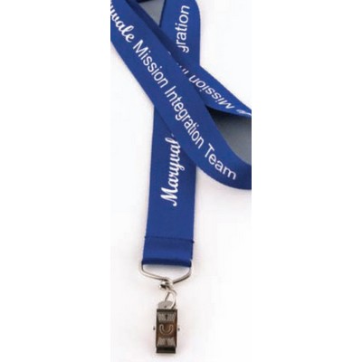 3/4" Flat Polyester Lanyard with 10 Day Shipping