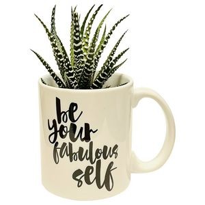 Succulent in Be Your Fabulous Self Mug