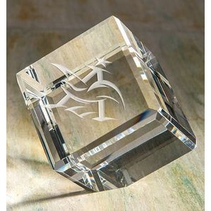 Beveled Cornerstone Cube Paperweight