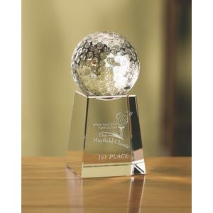 Tee-It-Up Optical Crystal Award w/Base