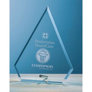 Beveled Jade Glass Arrow Award