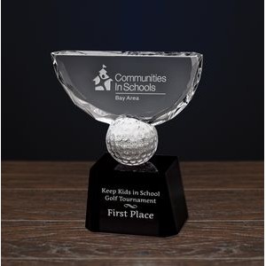 Large Crowned Golf Trophy