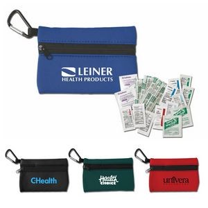 First Aid Kit in Neoprene Pouch with Carabiner